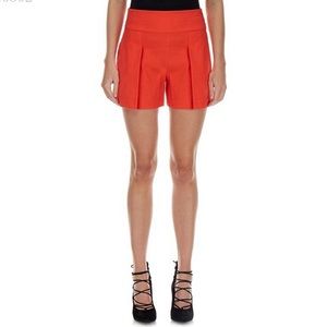 Nicole Miller High Waisted Stretch Linen Shorts